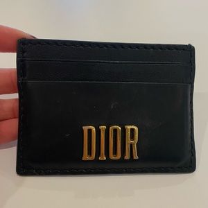 Christian Dior Black Leather Cardholder